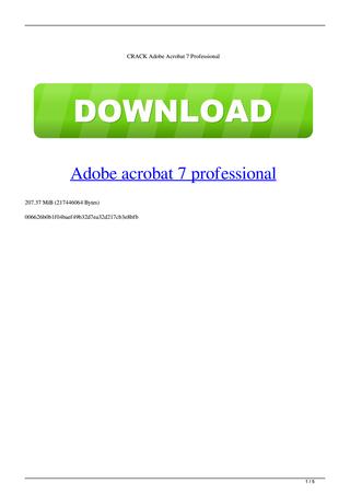 adobe acrobat 7.0 professional download